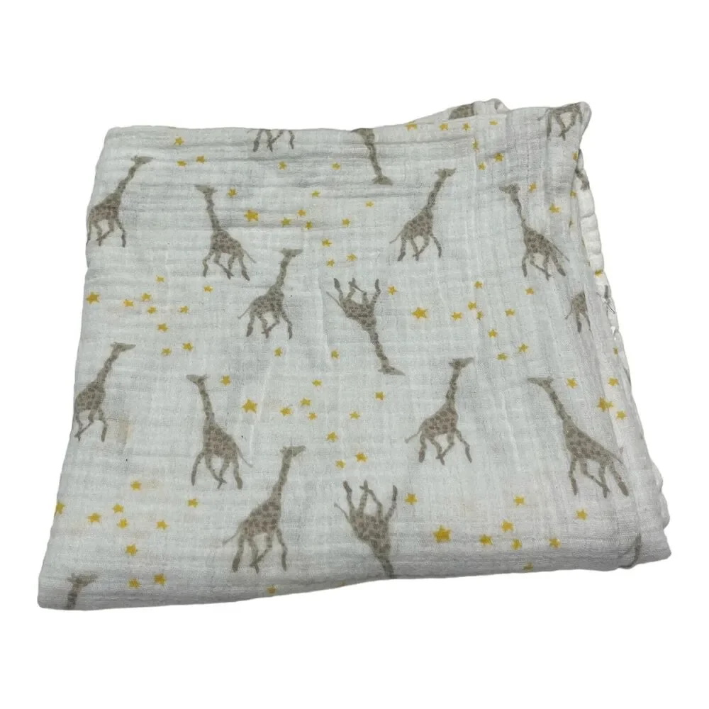 Aden & Anais Essentials Giraffe and Stars Cotton Muslin Swaddle Baby Blanket